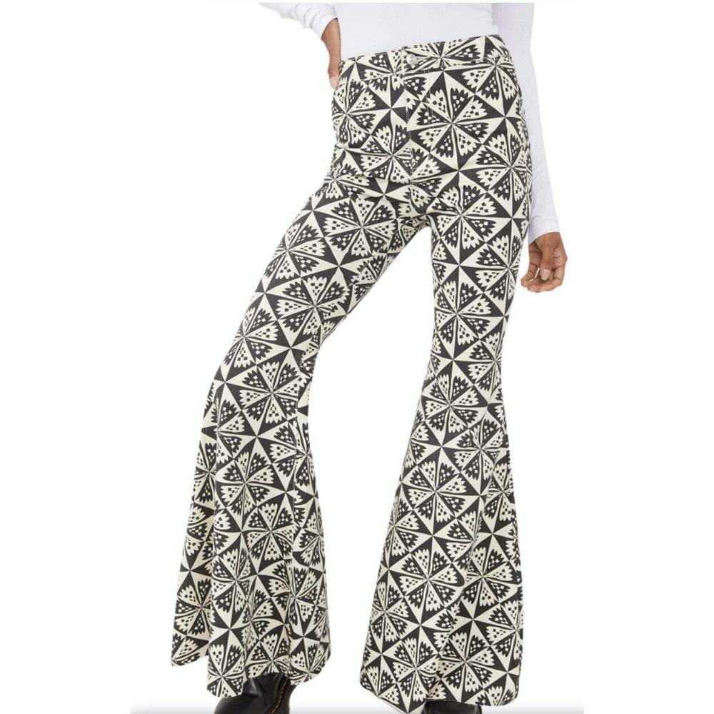 Free People's Just Float On Flare in Neutral Retro, Size 25